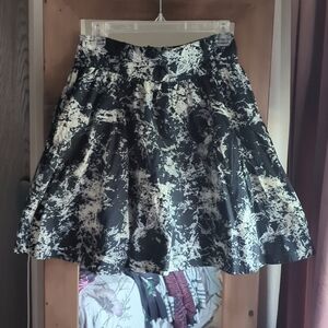 Black and white flair skirt